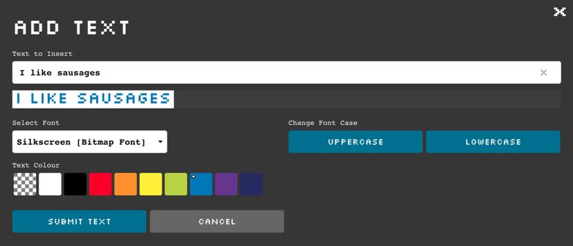 Add Text Panel